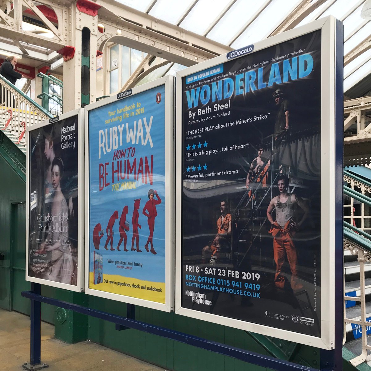 Break a leg to all those involved in Wonderland press night tonight. I'm sorry I can't be there to support you but it was great to see my poster in Nottingham train station the last time I visited. @AdamPenford #Wonderland <a href="/NottmPlayhouse/">Nottingham Playhouse</a> <a href="/SteelBeth/">Beth Steel</a> <a href="/MorganLarge/">Morgan Large Design</a>