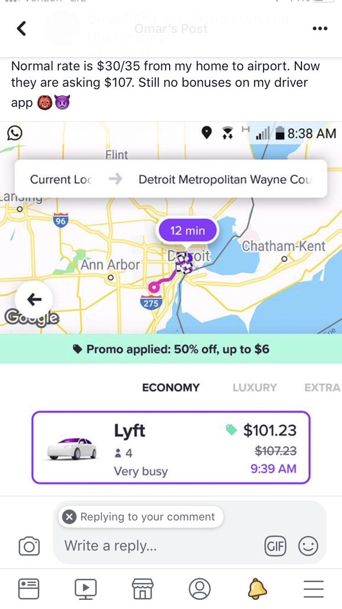 MikeRideshare's tweet image. Got this from another driver in our area. This is the crap these companies are pulling. Charging passengers a big-time surge/prime time yet giving NONE of it to the drivers who are taking a risk by driving in snow and ice. Unreal. #lyft @lyft
