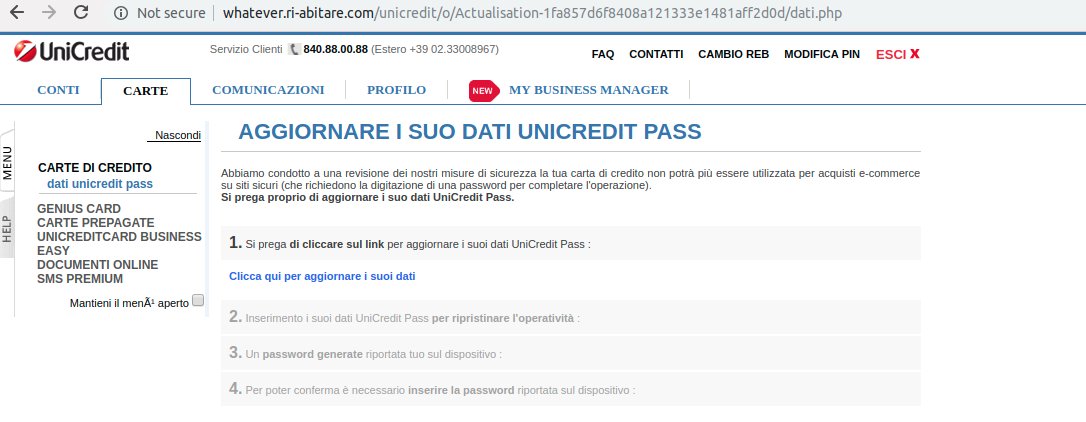Dave On Twitter Phishing Email Targeting At Unicreditit