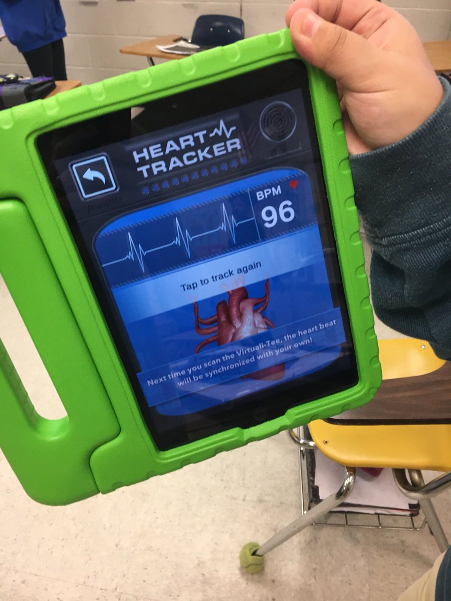 Ss used Virtuali-Tee to explore the circulatory system.  Then tested the effects of different exercises on heart rate. #NHCSchat #NHCSwellness <a href="/WillistonTigers/">Williston Tigers</a> @JayneEmma1 <a href="/RonnieVillines/">Ron</a> <a href="/Jill713/">Jill Larson</a> <a href="/kclark166/">Kim Clark</a>
