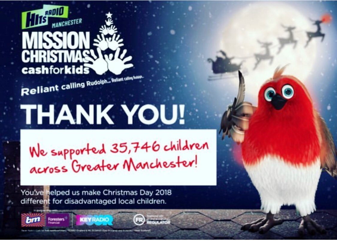 Thank you to all of our lovely customers who donated gifts who helped us support Mission Christmas 2018. We are truly grateful! <a href="/cashforkidsMCR/">Cash for Kids Greater Manchester</a> <a href="/hitsradiouk/">Hits Radio</a> #MissionChristmas 👐