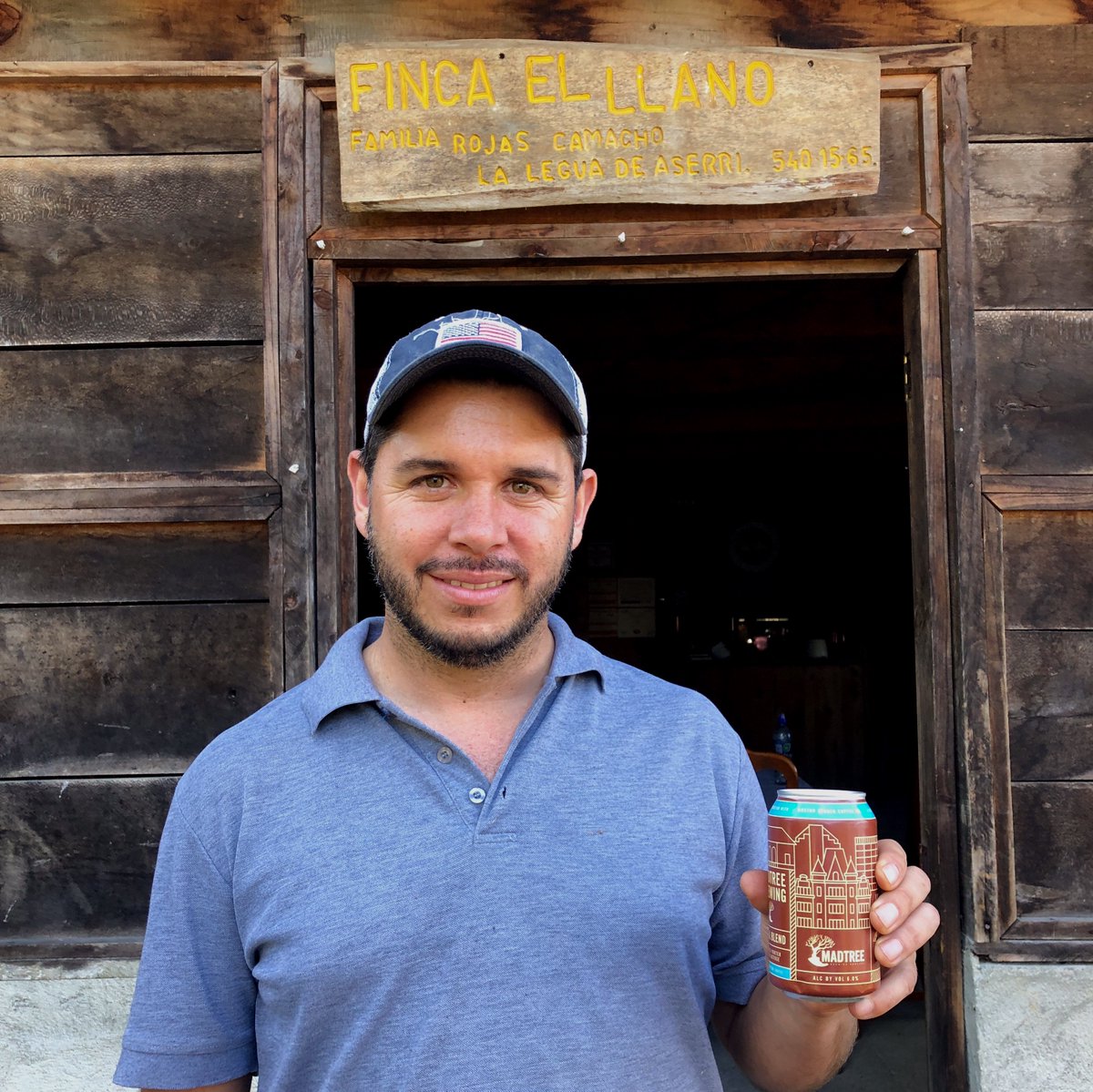 MadTreeBrewing's tweet photo. The Local Blend Series brought together brewers and roasters but never did we imagine the beer would unite with the original Costa Rican coffee farmer! Thanks to @BostonStoker, Local Blend Dayton was shared at El Llano farms. Cheers to beer bringing people together! https://t.co/EMbw9NgZmw