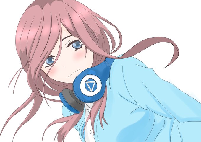 MIYAちゃんさんがTwitterに投稿した中野三玖(五等分の花嫁)のイラスト。
