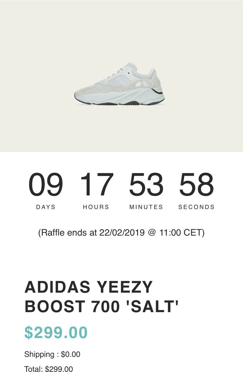 yeezy boost 700 salt raffle