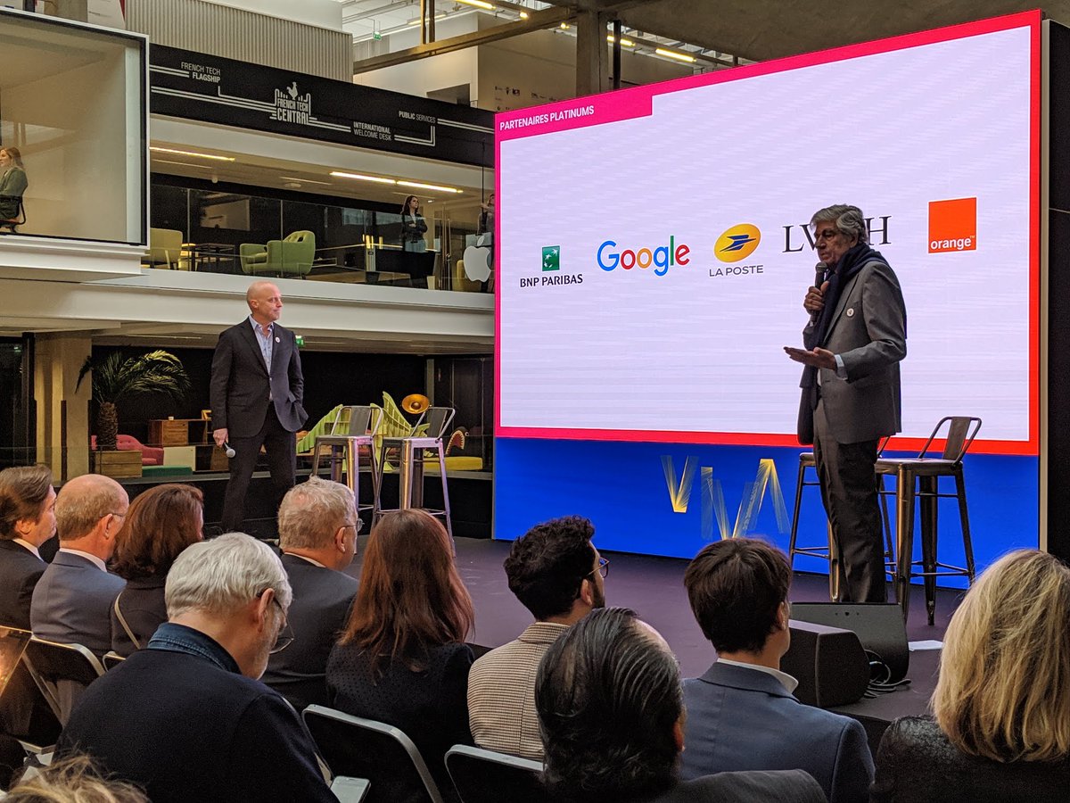 GoogleEnFrance's tweet photo. 💥 L'édition 2019 de #VivaTech présentée à @joinstationf ce matin promet de faire le plein d'innovations et de rencontres ! 
Comme chaque année nous serons au rendez-vous avec plein d'expériences inédites à vous faire découvrir 🚀📱💻🎨🧐
🗓️Rendez-vous du 16 au 18 mai 2019 https://t.co/fkQUWO7bFM
