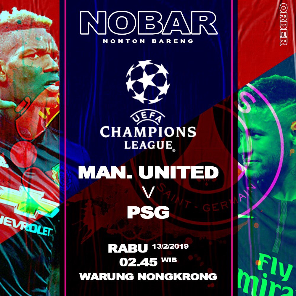 Disiarkan langsung dari Old Trafford
#MUNPSG
Liga Champions
Babak 16 Besar Leg Pertama

Dan disiarkan juga untuk sobat misqwenku di Warung Nongkrong.
Setey jam 2 pagi sampai pertandingan selesai.
#salamolahraga 
#manchesterunited #vs #psg