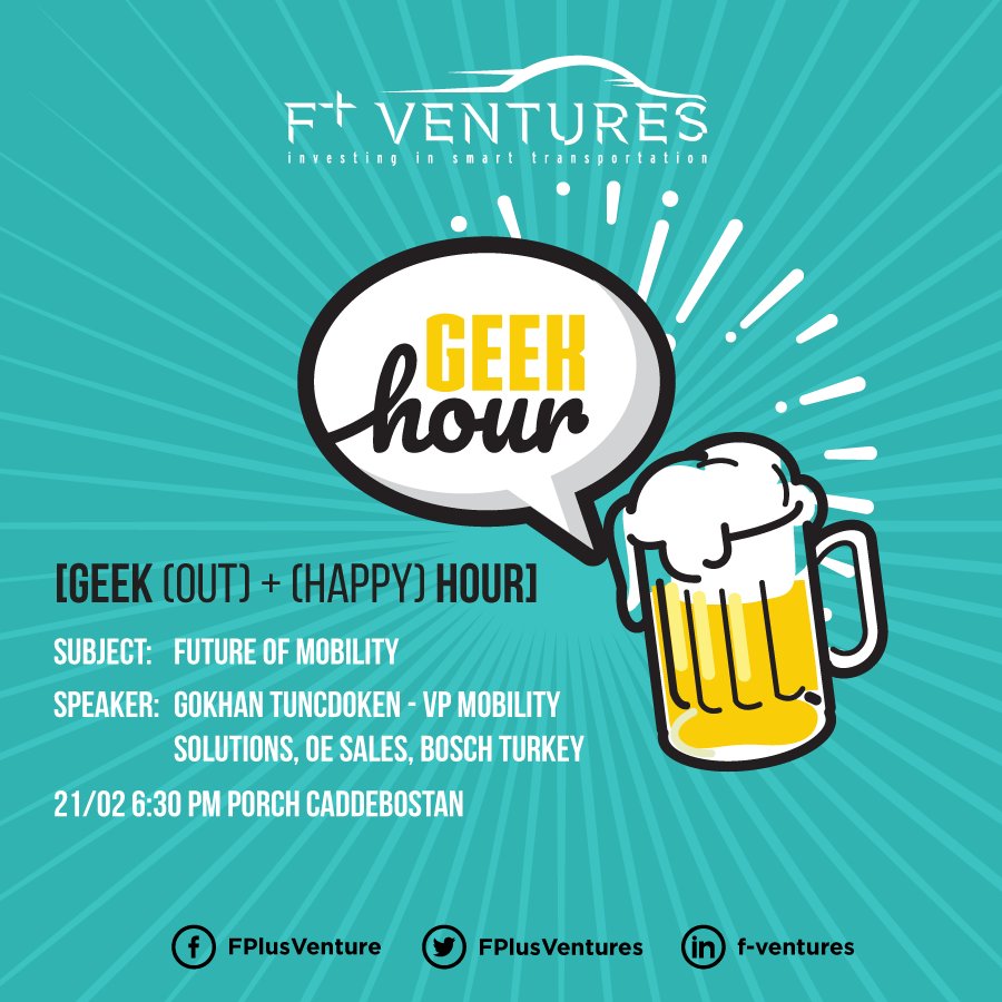 FPlusVentures (@fplusventures) on Twitter photo 2019'un ilk #GeekHour etkinliği 21 Şubat'ta!
<a href="/BoschTurkey/">Bosch Türkiye</a> Mobilite Çözümleri OE Satış Direktörü Gökhan Tunçdöken ile birlikte, Geleceğin Hareketliliği başlığı altında, otomotiv sektörünün dönüşümünü konuşacağız.
İlgilenen herkesi bekliyoruz. 🍻
…usventuresgeekhour0219.eventbrite.com 2019'un ilk #GeekHour etkinliği 21 Şubat'ta!
<a href="/BoschTurkey/">Bosch Türkiye</a> Mobilite Çözümleri OE Satış Direktörü Gökhan Tunçdöken ile birlikte, Geleceğin Hareketliliği başlığı altında, otomotiv sektörünün dönüşümünü konuşacağız.
İlgilenen herkesi bekliyoruz. 🍻
…usventuresgeekhour0219.eventbrite.com