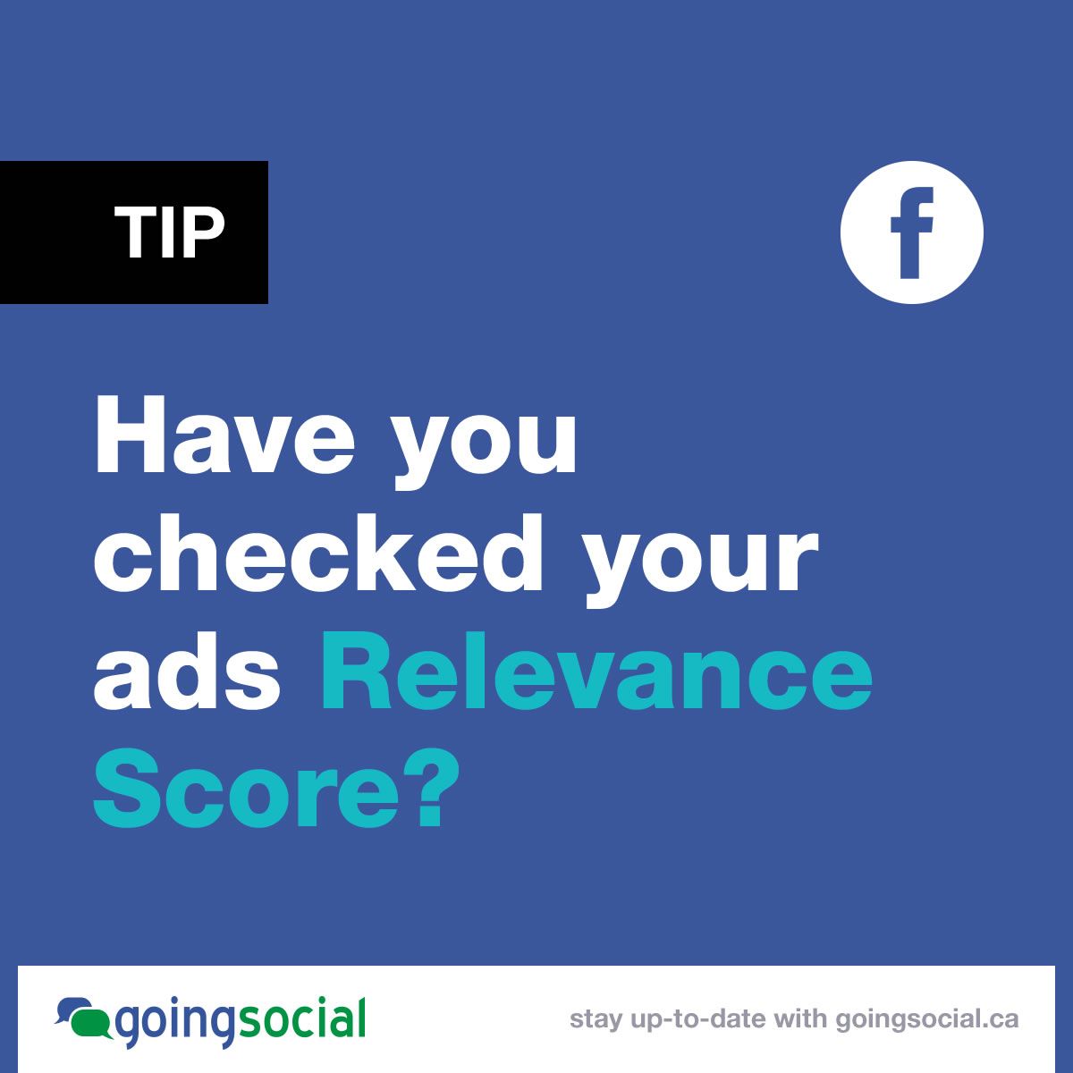 iGoSocial's tweet photo. Look at your ads Relevance Score. 
If your ad is in the range of 7-10 you are doing pretty well. If you have a ranking below 5 consider adjusting either ad copy or your audience targeting. https://t.co/aCv8YwDdzb
