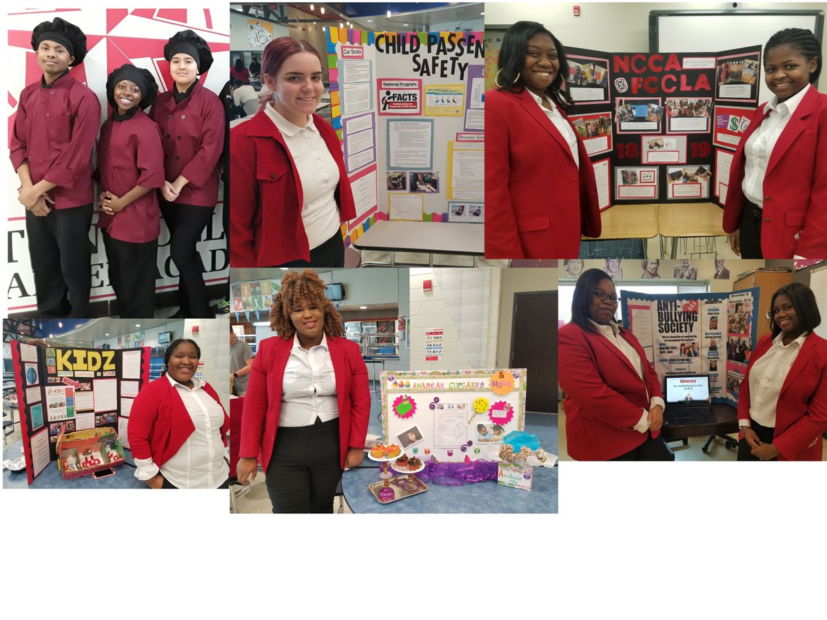 Congratulations to Jennifer Avalos, Isaish Jones, GeVanni Willoughby,  Alyssa Anderson, Ameericle Sanders, Anastasia Antoine, Braxton Freeman,  Mikayla Hunter, Mary Harper &amp; Adrianne Fletcher on their FCCLA Region  wins.  All ten will advance to State Competition. #ncssbethebest
