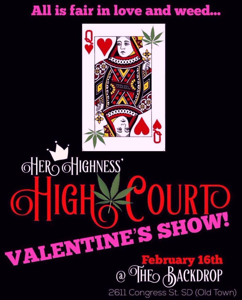 BotanaVista's tweet photo. Catch @BotanaVista &amp; @Whitton live at "Her Highness’ High Court"- Saturday at The Backdrop (2611 Congress St., Old Town SD). Featuring MC Flow (@tweet2abby), @WeAreThomasse , @billygalewood &amp; more!
Doors at 7pm. Show at 8pm. 21+ only. https://t.co/Pq4HRTSl83