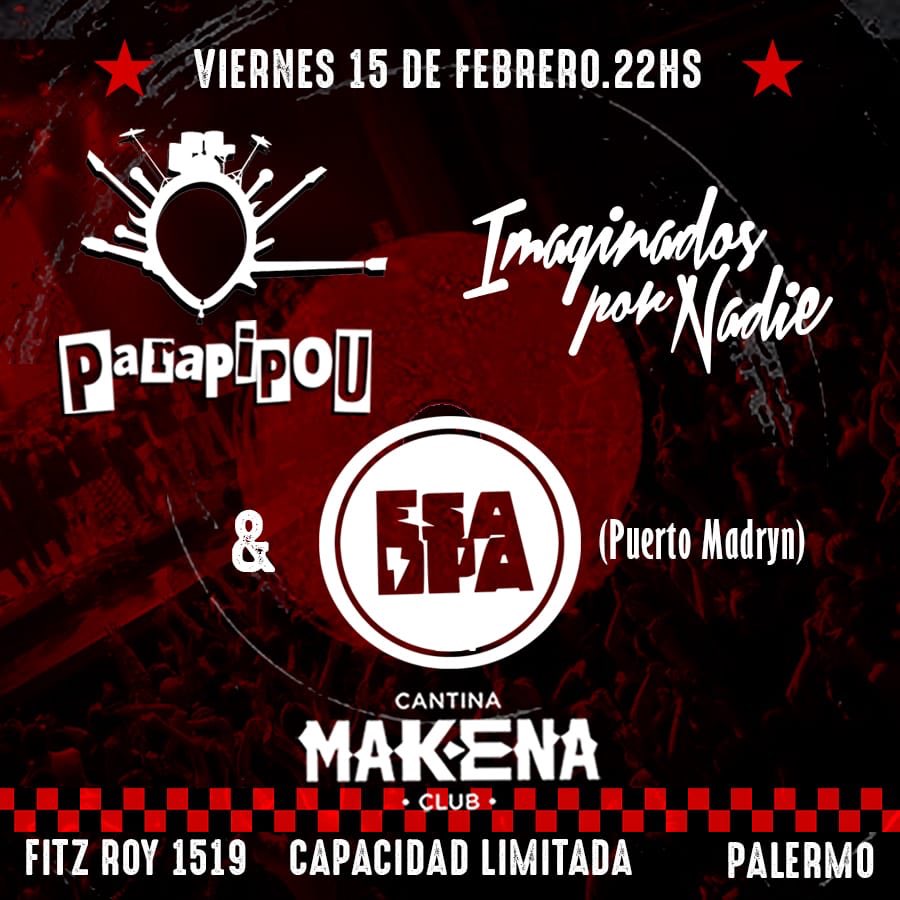 3 días pra volver a vernos.
Es en <a href="/Makenaclub/">MAKENA CANTINA CLUB</a> .
Compartiendo con <a href="/Parapipou/">Parapipou</a> y <a href="/Esaopaska/">Esaopa🌴</a> .
.
Vos tenes tu anticipada o todavía la estás pensando?