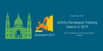 OpenConnOrg's tweet image. Let everyone know that #OCF Budapest Developer Training is taking place at the Budapest Marriott on 4 March. There are many great #IoTivity things to learn. Register here: ow.ly/u2tH30nG3RF.