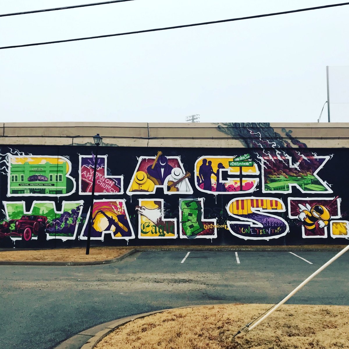 CulturallyMade's tweet photo. Snap a Quick Shot of this! #blackwallstreet #Greenwood #Tulsa #localownedbusiness #Artintulsa #artist #freenlancer #History #BlackHistoryMonth #Blackart #Truth #DowntownTulsa https://t.co/oAGtI5jQxI