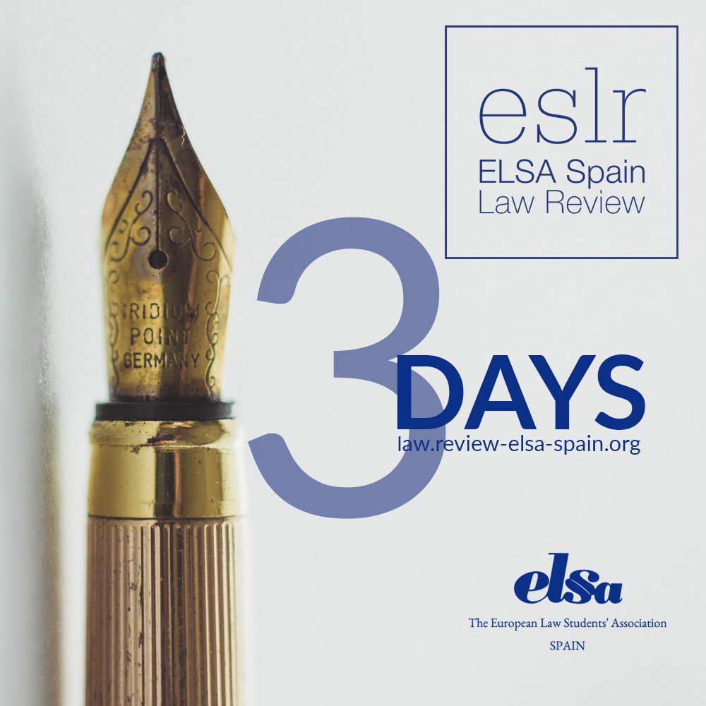 ELSASpainReview's tweet photo. Empieza la cuenta atrás.

¡Solo quedan 3 días!

No te pierdas la oportunidad de aportar un elemento diferenciado en tu CV.

Encuentra más en https://t.co/zhPeIzI2KP

#ELSASpain #ESLR #WriteThe4ESLR https://t.co/sDQSaiS4AM