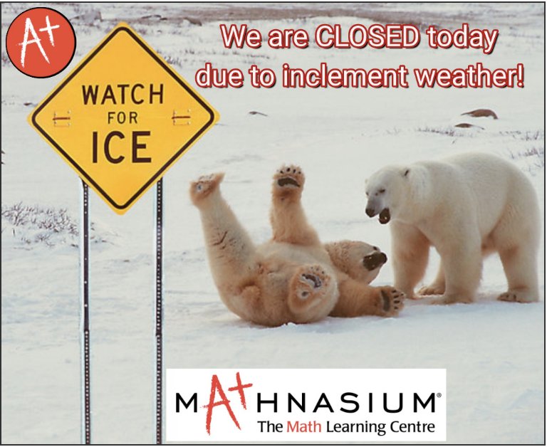 MathStorrs's tweet image. Due to the inclement weather, Mathnasium of Storrs will be closed today, Tuesday, February 12th.  Stay safe &amp;amp; enjoy a night at home!