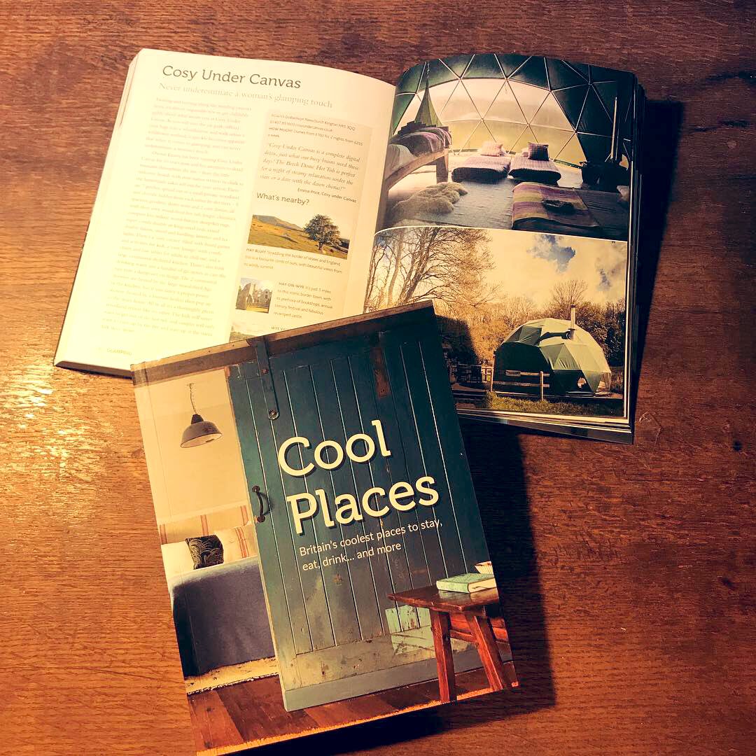 cosyundercanvas's tweet photo. So delighted to feature in @coolplacesuk new book Cool Places... packed full of Britain’s coolest places to stay, eat, drink ..and more. https://t.co/L3arZwxIgL