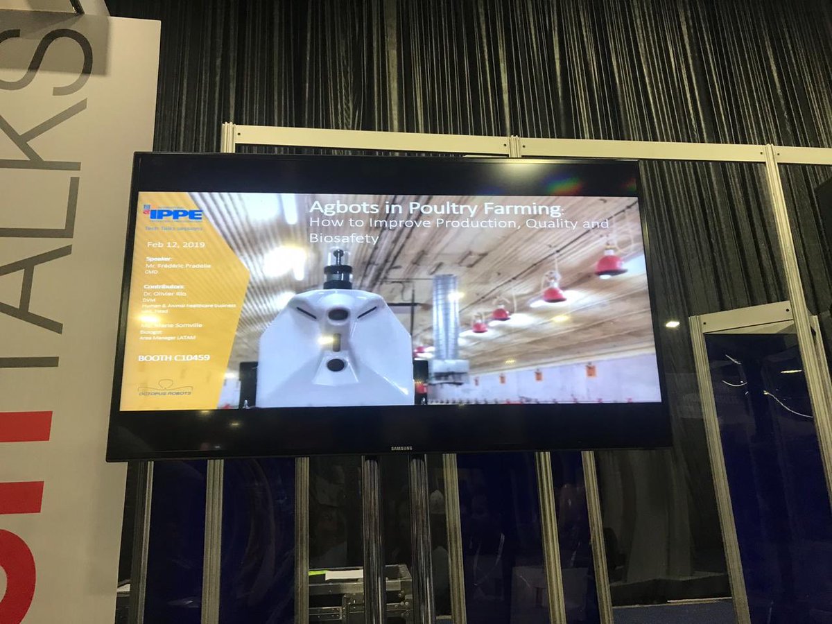 Redalimentaria's tweet image. @octopusrobotsES en Tech Talks sessions de @IPPEexpo con el tema “Los Agbots en la Avicultura: Cómo mejorar la Producción, la Calidad y la Bioseguridad”
Por el Sr. Frédéric Pradelle
CMO
Contribuyentes:
Dr. Olivier Rio (DVM) y la Srta. Marie Somville (Bióloga)
#IPPE2019