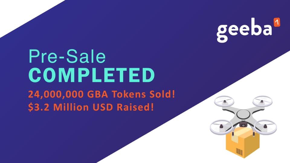 A reminder that we recently closed our Pre-Sale meaning we have exceeded the $3.2 million soft cap! 🎉 

If you missed the chance to invest in this stage (25% bonus) don’t worry we will announce details of stage 1 soon!
#Geeba #Ico #blockchain
geeba.io