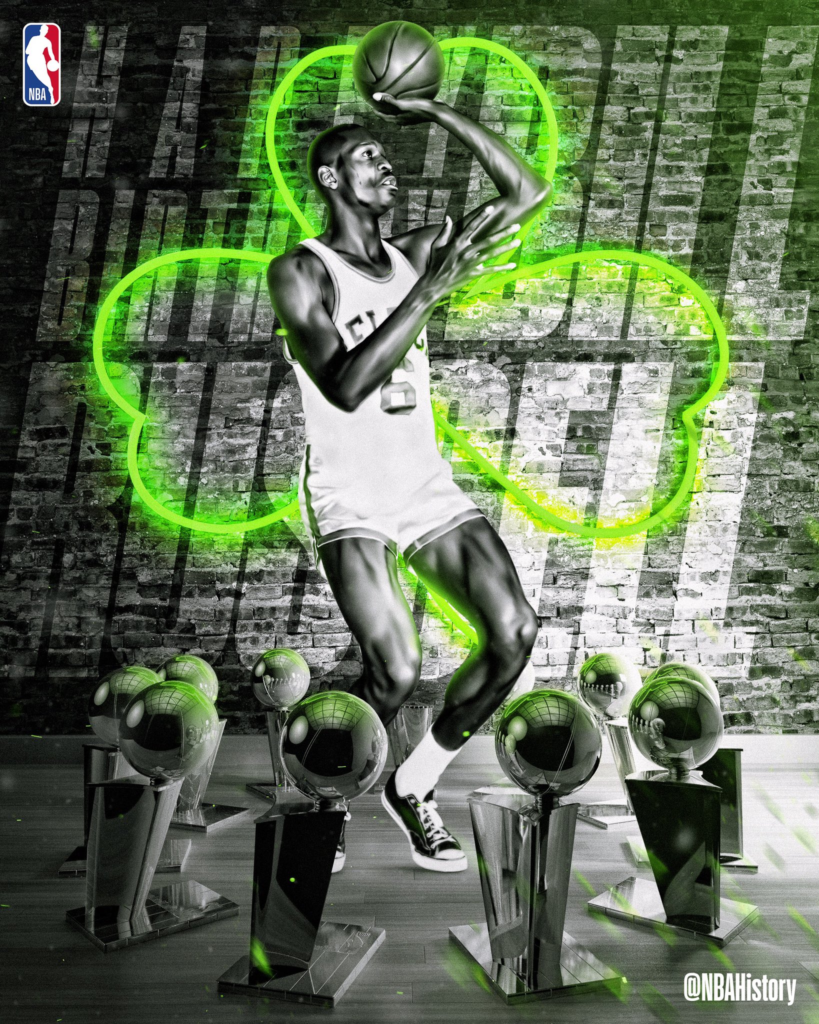 Happy Birthday 11x champ Bill Russell! Artwork for the 