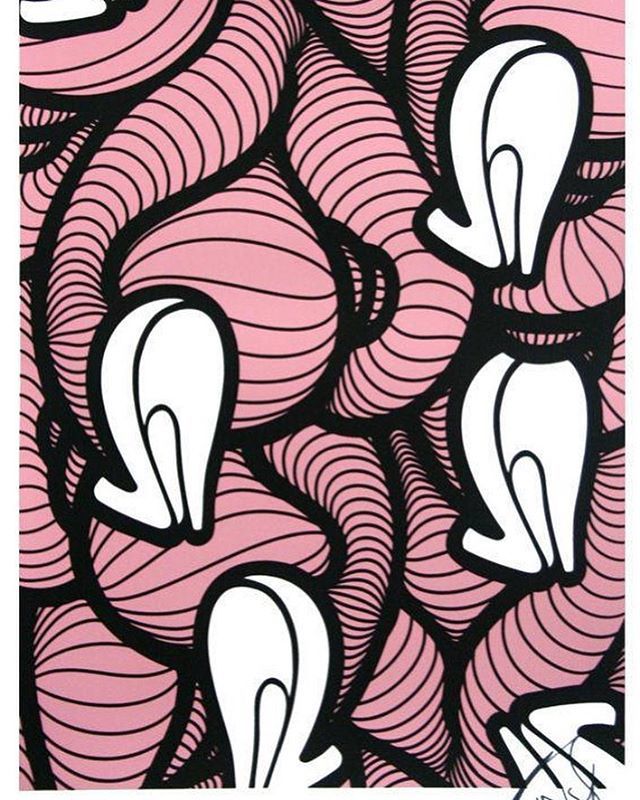 Here’s a rare print by @insa_gram from 2011, “Heels pink inverted.” Available at blacklinegallery.com bit.ly/2Bzsz10