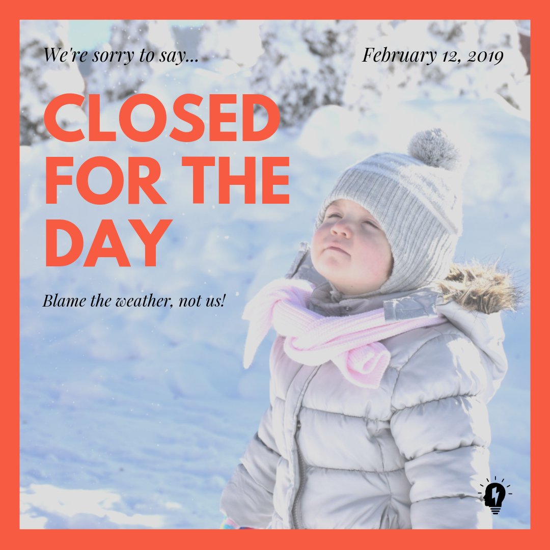 ECBarn's tweet image. We're closed for the day due to weather. Be safe out there everyone!