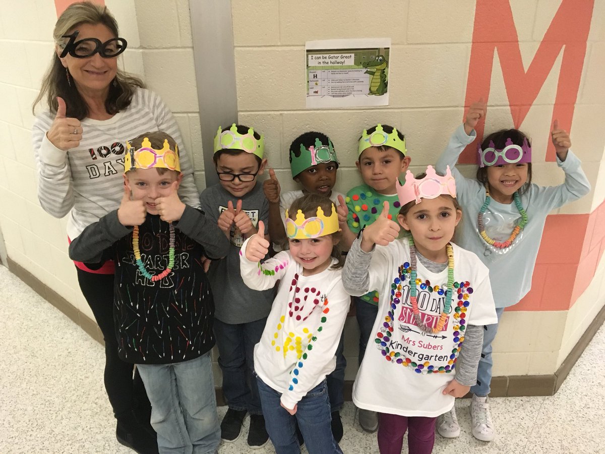 jehaws's tweet photo. Happy 100th Day from K! Learning can and should be fun! @jehaws @davidbfrench @GlenwoodES @acgSuber #GlenwoodKidsDeserveIt https://t.co/YV5ShlsvgG