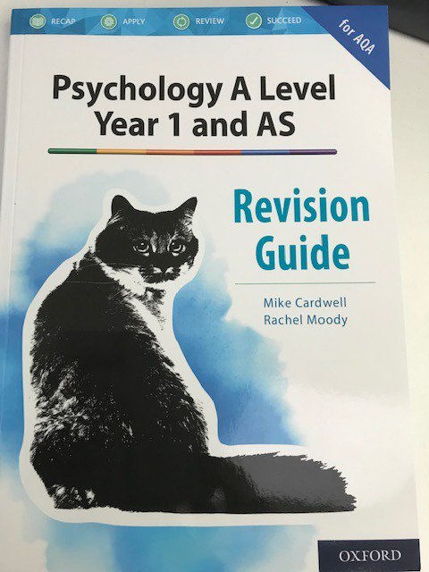 schrecal's tweet image. So excited to see our gorgeous new  #aqapsychology revision guide. Brilliant work from our fabulous authors Mike Cardwell and Rachel Moody @psywonder  Check out those cartoons too.