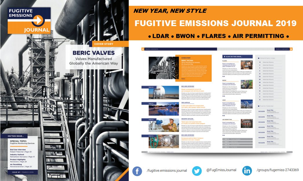 FugEmissJournal's tweet image. New Year, New Style: The Fugitive Emissions Journal will transition to a magazine format in 2019! The journal will focus on important topics within the FE community including: #LDAR,#BWON,#Flares, #Instrumentation & #AirPermits. To inquiry, please contact s.matas@kci-world.com.
