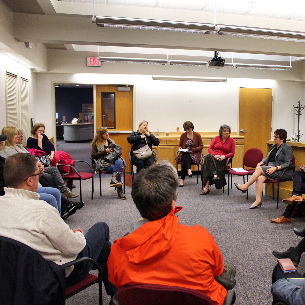 The first stop for the class on Education and Technology day is the <a href="/TigardTualSD/">Tigard-Tualatin School District</a> to hear from Dr. Susan Rieke-Smith. #TigardOregon #TTSD #Education
