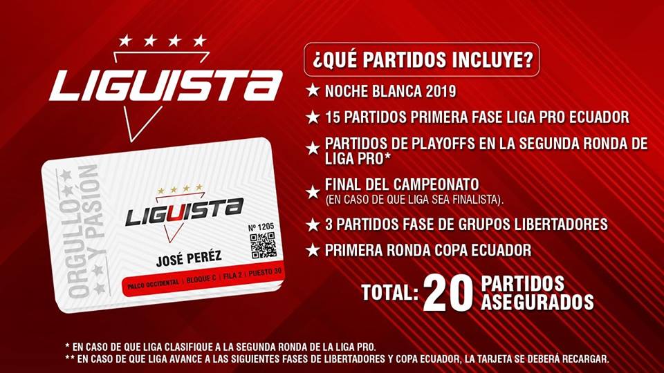 LiguistaOficial's tweet photo. ¿Qué incluye la tarjeta #LIGUISTA2019?

* Recuerda que puedes adquirir tu tarjeta LIGUISTA a través de nuestra página web: https://t.co/0xWW2YzZkf   o en nuestras oficinas ubicadas en el sector Quito tennis (Av Francisco Caicedo oe2-55 y San Francisco) https://t.co/lL7JvOgl5W