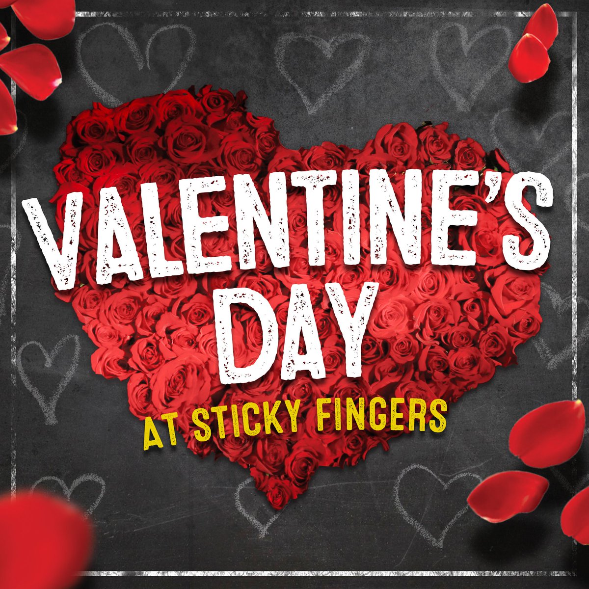 StickyFingersUK's tweet image. It's not too late to book in this Valentines Day!
Enjoy a 3 course meal featuring all of Sticky Fingers signature dishes, including a Freakshake to share! All this with the best Rock ‘n’ Roll vibes London has to offer.
Book now: ow.ly/TVbS30nFS6N