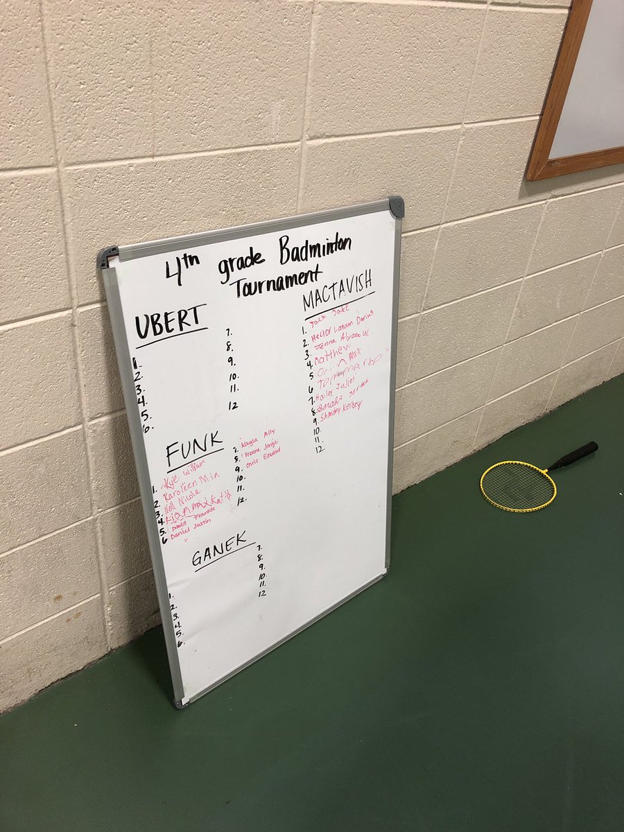 MsFinnander's tweet photo. 4th grade Badminton tournament is underway! https://t.co/fN2uZYUJJz