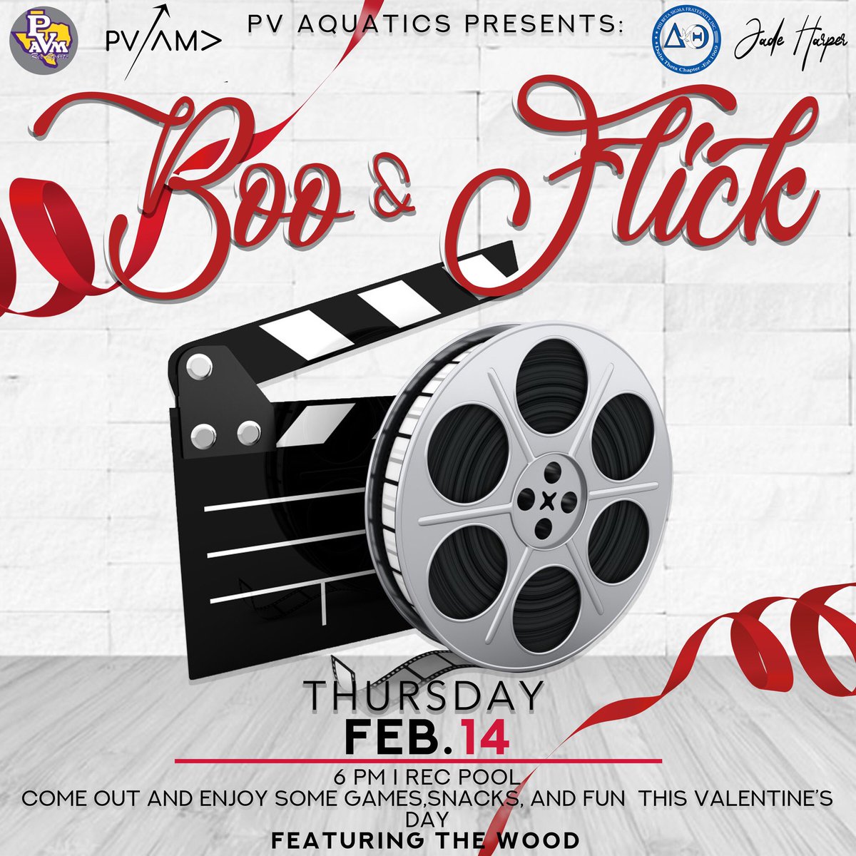 pvu_ama's tweet photo. “PV aquatics and AMA has your perfect date night for VDay whether you’re single or a couple! Come watch the classic romance comedy “The Wood” at the Rec Pool @6 on Thursday Feb 14th! Pool and side pool access will be given to watch the movie so dress accordingly👍🏾
#PVAMA https://t.co/2pfwUp3H0N