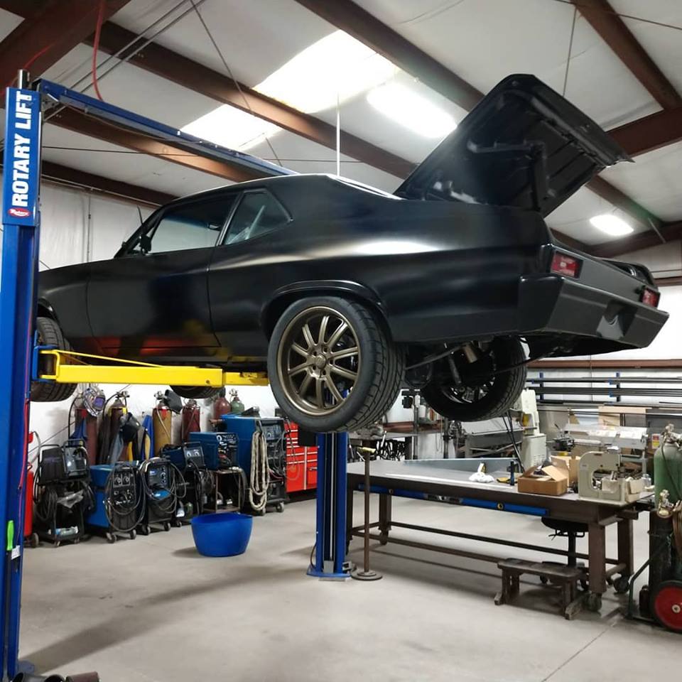 DetroitSpeedInc's tweet photo. The MuscleKingz #BoostedNova is going under the knife at RJ Fabrication!
Stay tuned... https://t.co/5LWjZFBPv7