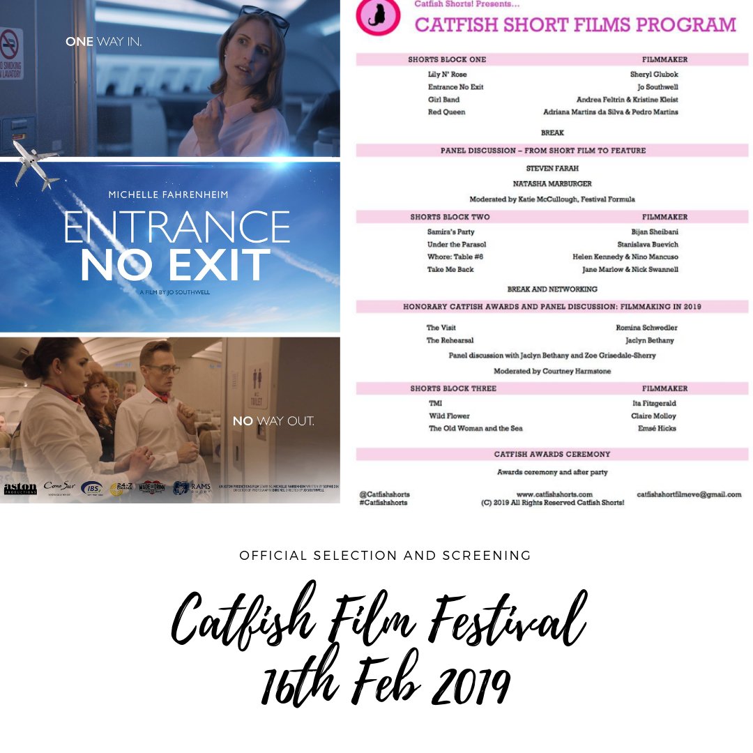 Entrance No Exit has its LONDON debut ! 
16th Feb 2019 <a href="/Catfishshorts/">Catfish Shorts</a>  #Catfishshorts 

Get your tickets here : ow.ly/v35k50lbCrM