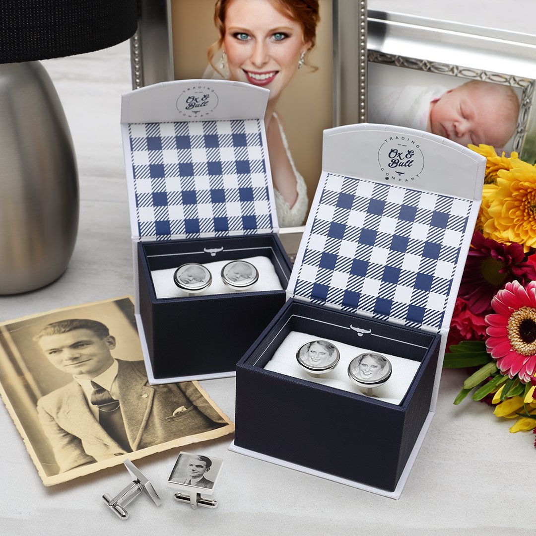 cufflinksdotcom's tweet photo. On the blog today: Custom Photo Engraved Cufflinks. Perfect to showcase your grandfather, wife, child, and more. https://t.co/vgmQ84tLcf
#photoengraved #photoengravedgift #oxandbull #cufflinksdotcom #giftideas #giftsforhim https://t.co/TWHb5RFiop