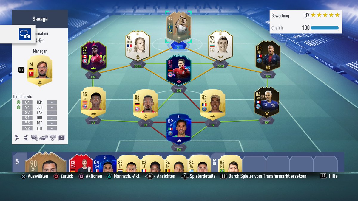 da_Stadla's tweet photo. Hey Yaya! Hättest du Verbesserungen für mein Team? Budget ca 200k. Kann aber überschritten werden da ich die nächsten Schritte wissen möchte. Eventuell in der Verteidigung was machen 🤔
#SheeshTeam https://t.co/k6MBNINSxr