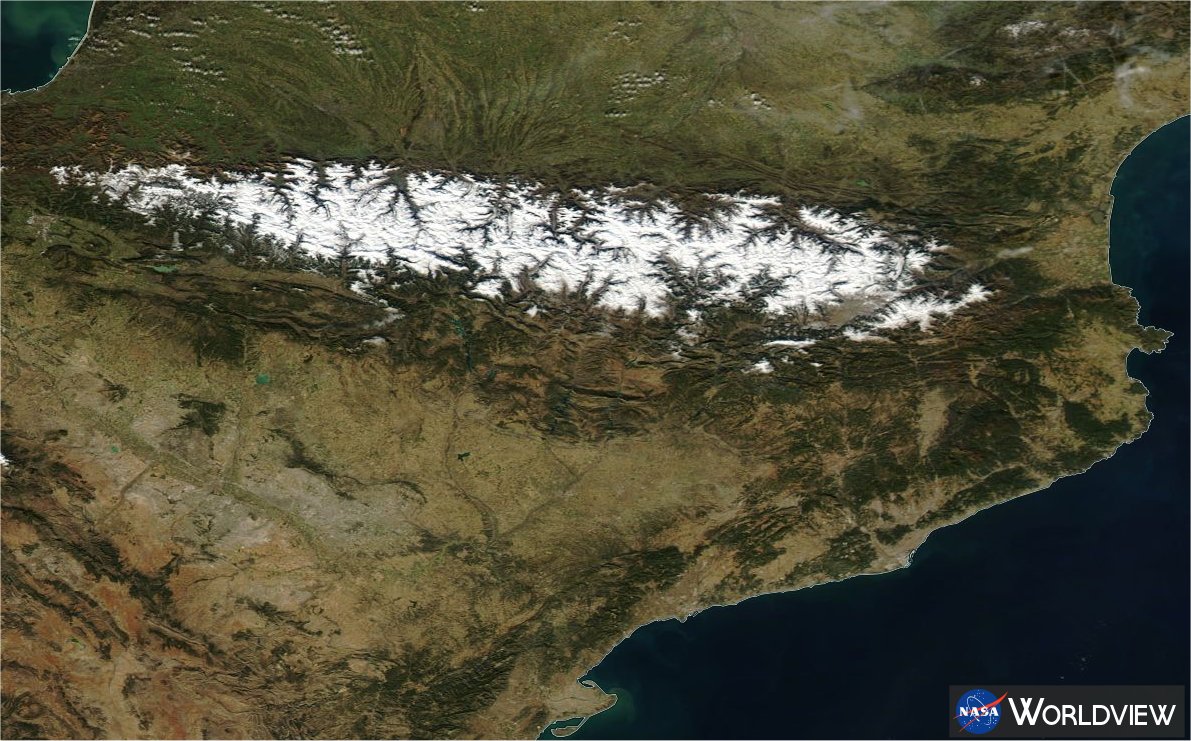 NicolauPineda's tweet image. #CloudFree #Pyrenees  today! As observed by MODIS, onboard NASA&apos;S Aqua satellite #NASAWorldView @NASAEarthData #eARTh