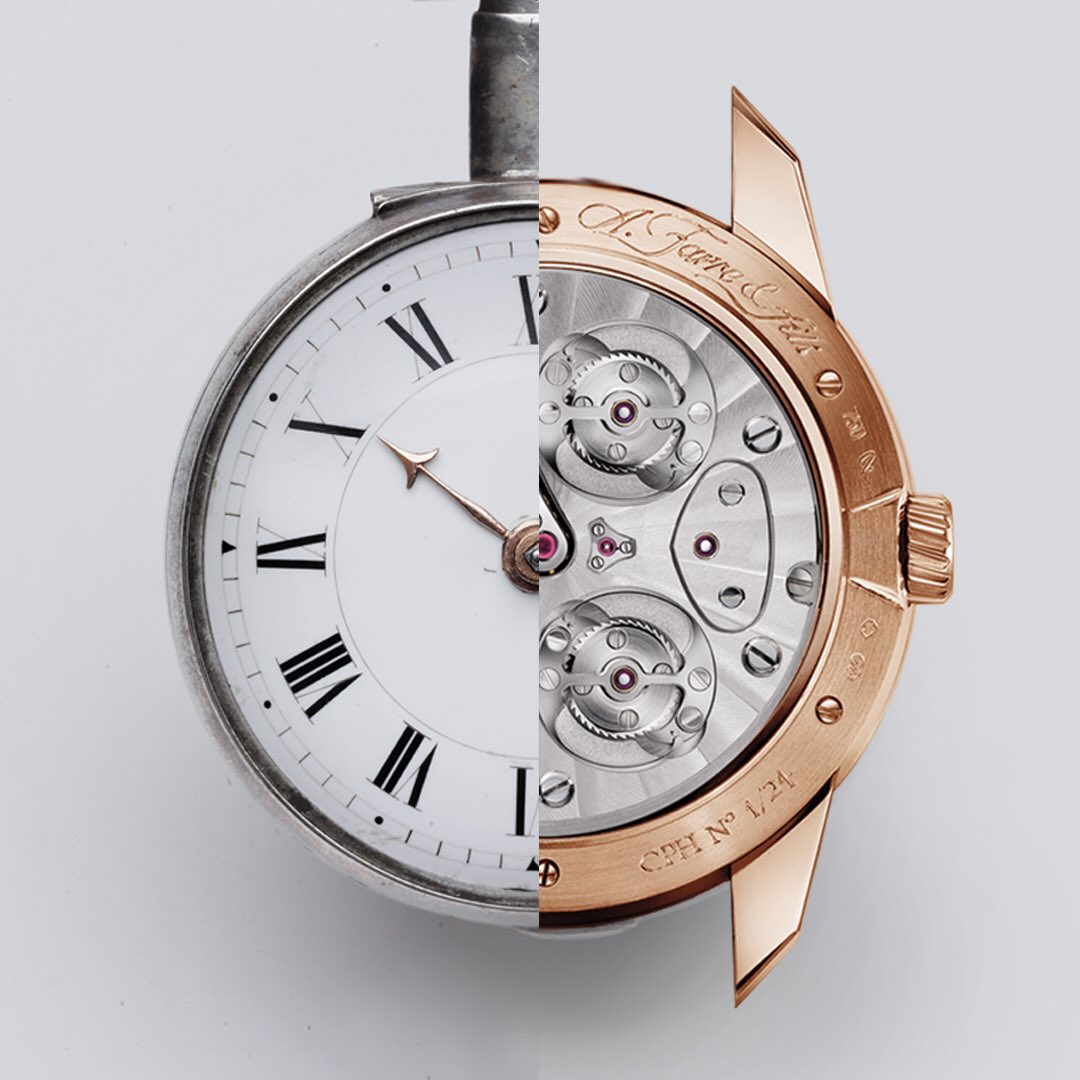Déjà vu?👀Two timepieces – 300 years apart, crafted from the same inspiring ambition: 
To experiment, innovate and move forward.💡Tenth generation Swiss watchmakers. 
Rethinking time since 1718. Pioneers working at the edge of tomorrow.💥#afavrefils  #the_future_of_time #crypto
