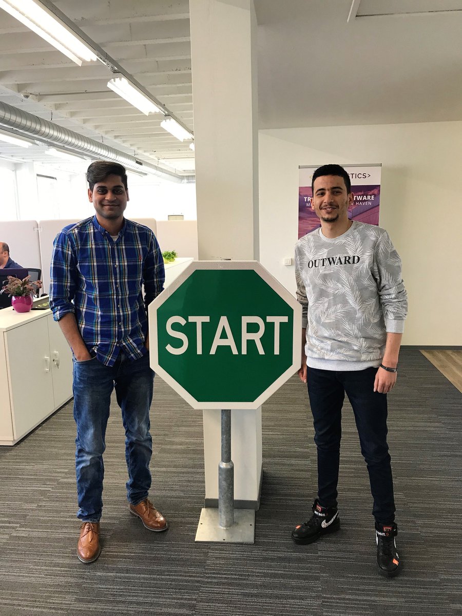 Go4Logistics's tweet photo. Ook in 2019 zetten we onze samenwerking met @AIESEC verder. 🤝 We verwelkomen graag  Usama Bin Aamir uit Pakistan als junior NAV developer en Allala Mohamed Khayredinne uit Tunesië als junior .NET developer 🙌🏼 #G4Team #development #Cloud #TMS #youngpotentials https://t.co/0xEeU4qZh3
