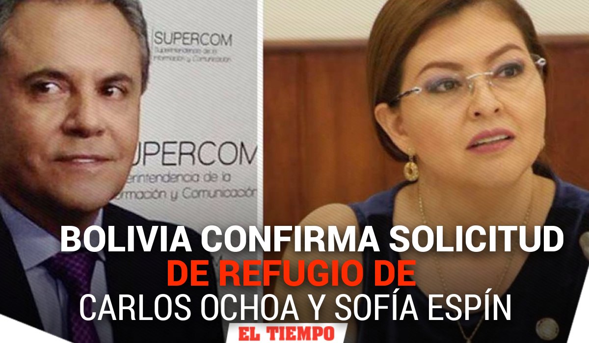eltiempocuenca's tweet image. #POLÍTICA | La Cancillería boliviana confirmó la solicitud de refugio de la exasambleísta Sofía #Espín y el exsuperintendente de Comunicación Carlos #Ochoa. Másn información en: ►bit.ly/EspínOchoa