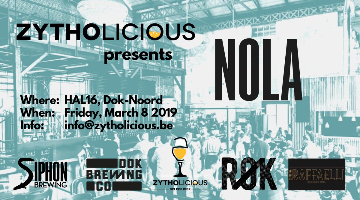 KimOpdurp's tweet photo. Eind januari brouwde ik een bier bij @siphonbrewing samen met 3 andere door bier gepassioneerde vrouwen. We stellen NOLA voor op Internationale Vrouwendag, 8 mrt, bij Dok Brewing Company in Gent. Foodpairing door RØK &amp; Officina Rafaelli.
Koop je ticket via https://t.co/UY3ZJEFqPw https://t.co/HFXwOk8TIz