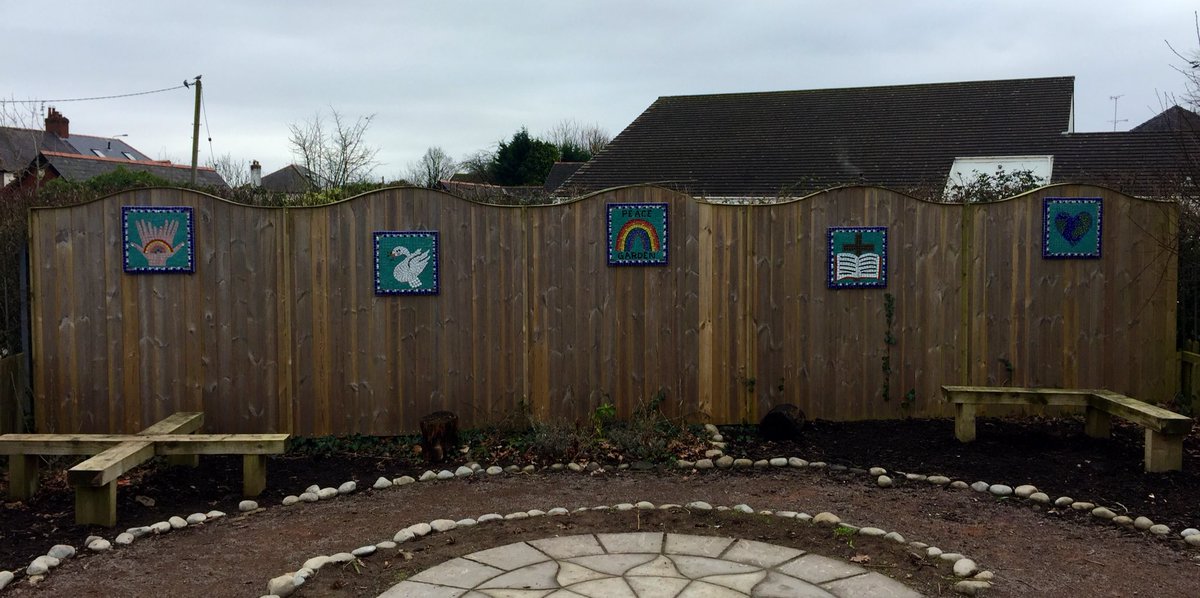 🌟Our beautiful mosaics are up in our peace garden! Every single member of our school helped to create them! We are so proud! <a href="/RachelShilston/">Inspiring Creativity</a> 🌟