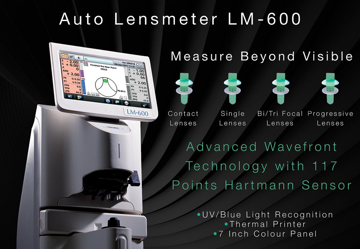 TakagiEurope's tweet image. LM-600 Auto Lensmeter enables #automaticmeasurement of #contactlenses, #bifocals, #trifocals &amp;amp; #progressivelenses. Opticians can measure the narrowest lenses accurately, with the advanced wavefront technology, which operates in blue &amp;amp; UV light, with Hartmann 117 points sensor.