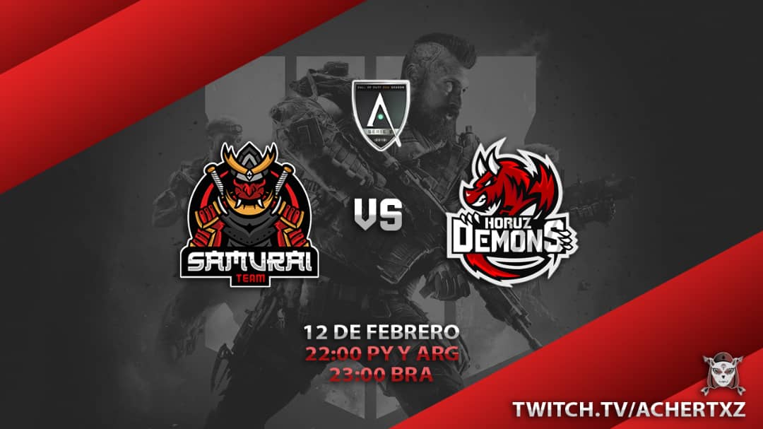 TeamSamurai_'s tweet photo. Match day
#cod

🏆| @ArenaOnOficial
🆚|@HoruzDemons
📺| https://t.co/vIA0iuy32h
⏲️| 22 pm🇵🇾

Partido clave por la 3ra jornada contra los Demons donde daremos todo para alzarnos con la victoria de cara a los play/off.
#GoSamurai⛩️ https://t.co/M2S8c1W06A