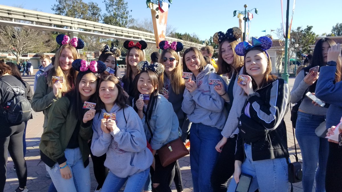 CHI_News's tweet photo. High school exchange students had the opportunity to visit the 'Happiest Place on Earth', Disneyland! 44 exchange students put on their mouse ears and their matching CHI t-shirts and had a great day exploring the park.
#GetOutThereCHI #TravelNowCHI #Disneyland #routej1 https://t.co/qZhML9LpH1