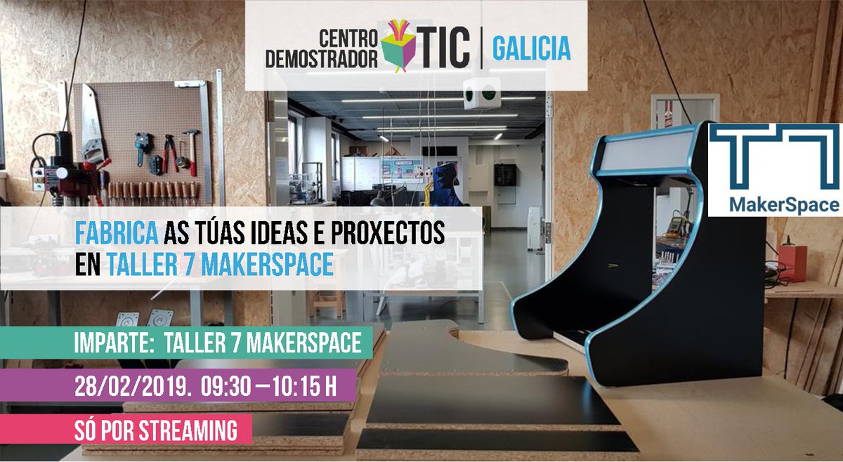 Taller7Maker's tweet photo. 📢 El próximo jueves 28 de febrero de 9:30 a 10:15 podréis asistir vía streaming a nuestra sesión presentación organizada por el Centro Demostrador TIC Galicia (CDTIC) de la @amtega. ¡Conoce todo lo que podemos ofrecerte! 🚀

Síguela desde aquí ➡️ https://t.co/2HSd7EzNxl https://t.co/kIlpZwe8Ts