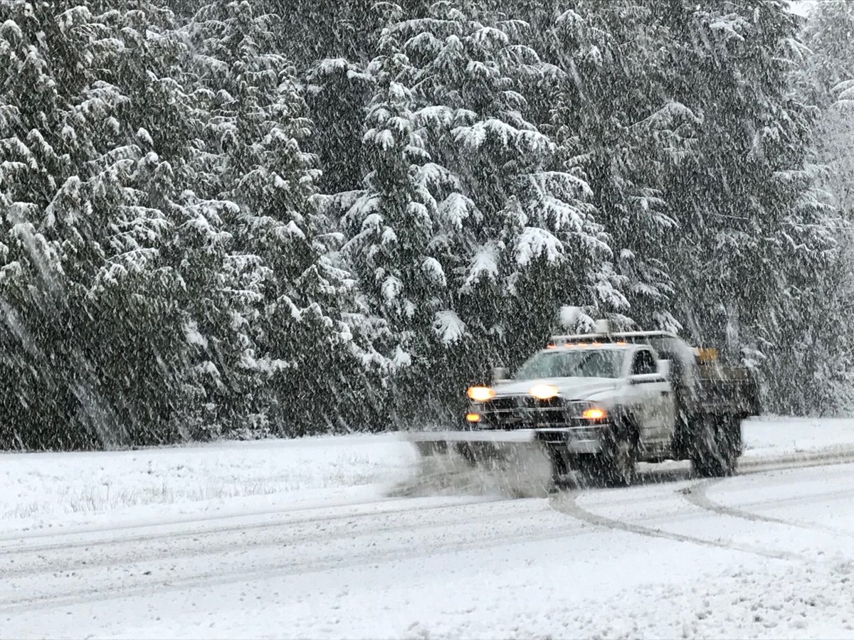 Yay for #Tofino’s one and only plow attachment!