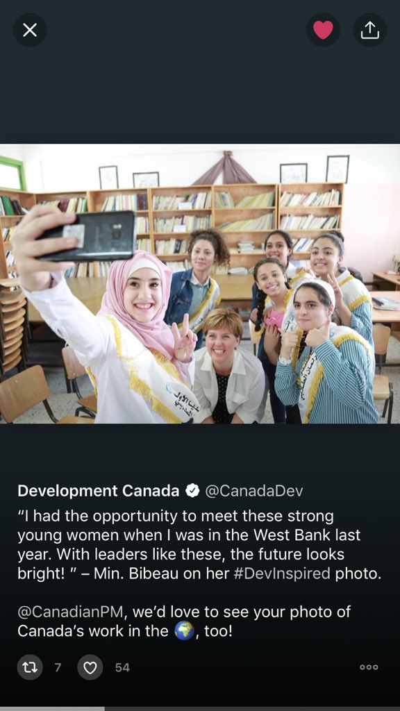 Casey_McDermott's tweet photo. Fully immersing myself in the Twitter moments feature - so honoured to have been included among so many influential #DevInspired individuals & orgs. @CanadianPM @justintrudeau @mclaudebibeau @acupido @worldvisioncan @carecanada https://t.co/LcNWSWmm4k