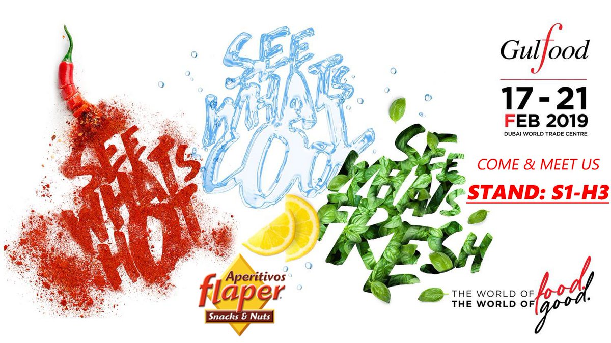 ApFlaper's tweet image. Este año volveremos con todos vosotros en la feria de #Gulfood en #Dubai, un evento mundial y vehículo clave para impulsar las exportaciones a nuevos mercados. Ven a conocernos del 17 al 21 de Febrero a nuestra Stand: S1 - H3 para conocer todas nuestras novedades! #Gulfood2019